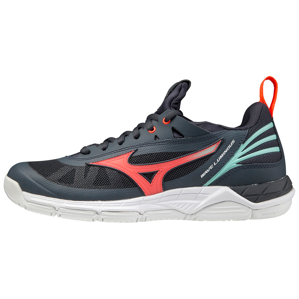 Sapatilhas Voleibol Mizuno Wave Luminous - Mulher - Azul Marinho/Coral - JFYKW7203